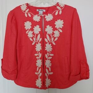 Jacket. Nygard collection.Salmon and white